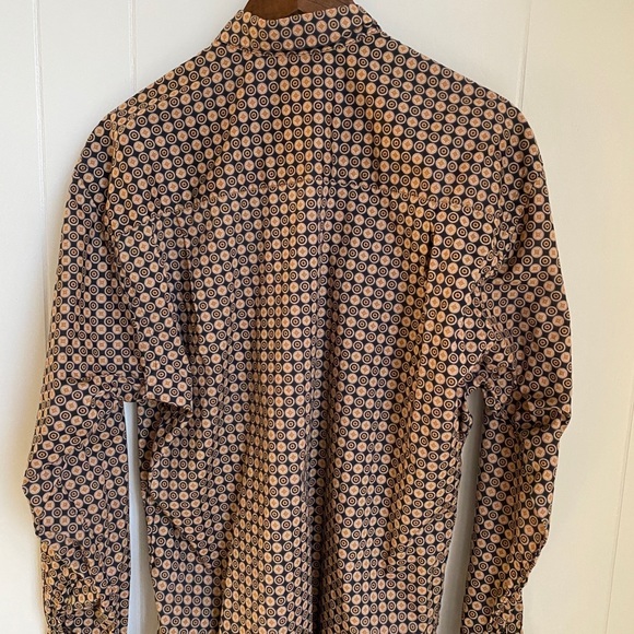 IKE Behar New York Vintage Men’s Dress Shirt in Black and Gold. Large - Picture 8 of 14